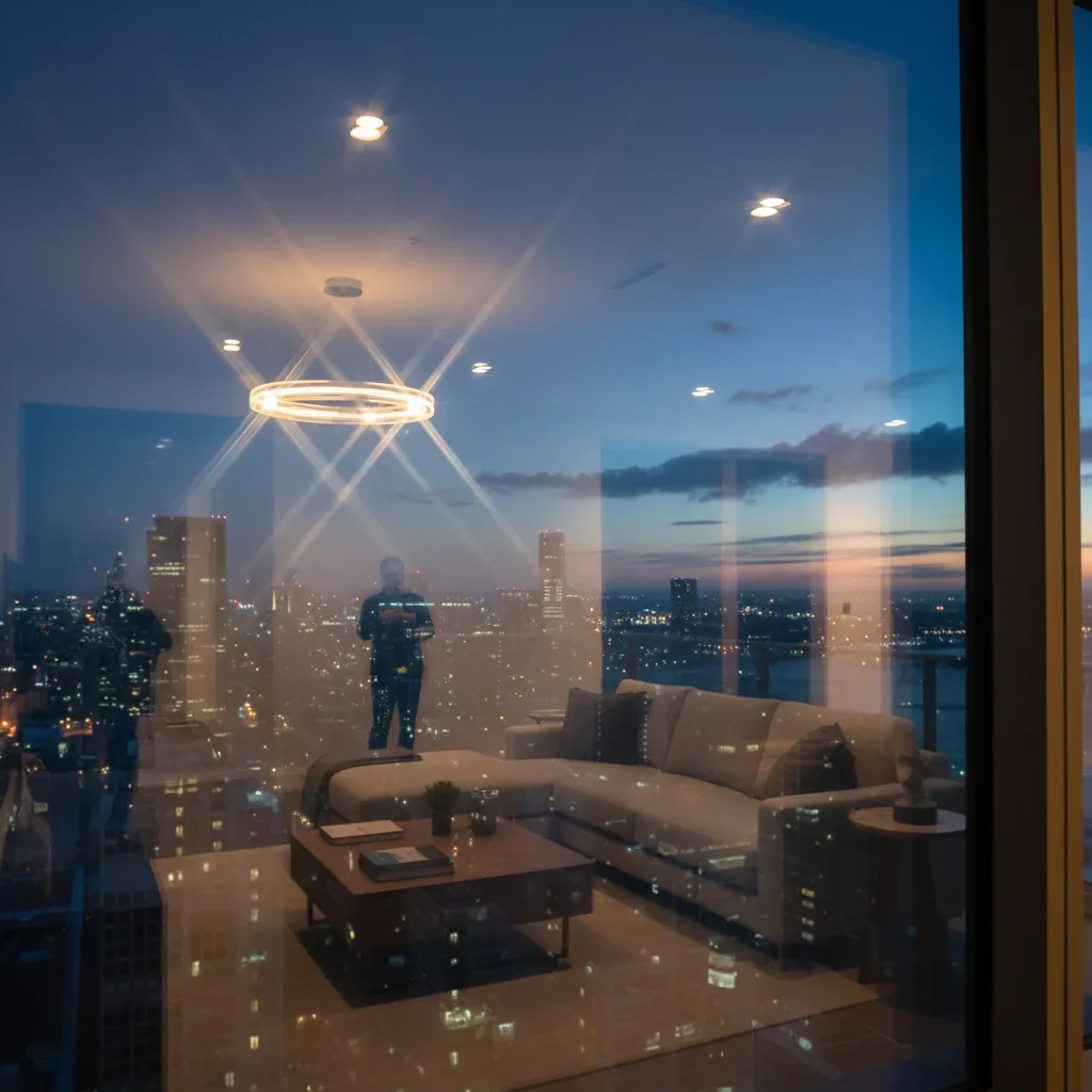 Skincare product photo with glare removed from the bottle before