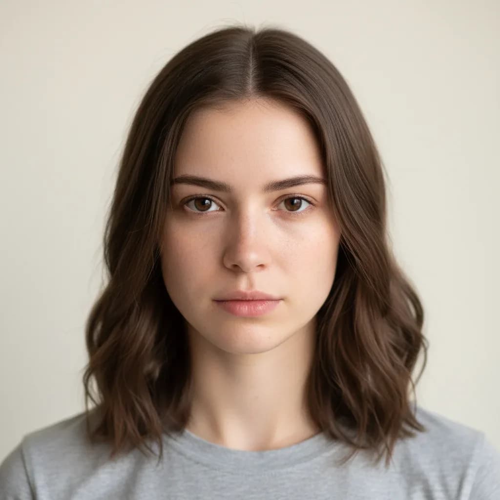 Hair preview showing balayage highlight placement before