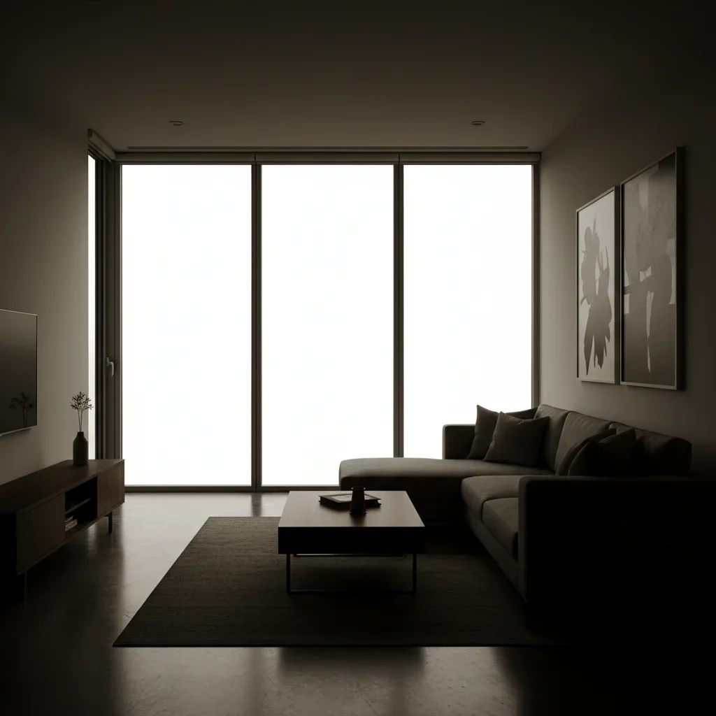 Kitchen photo enhanced with even HDR lighting before