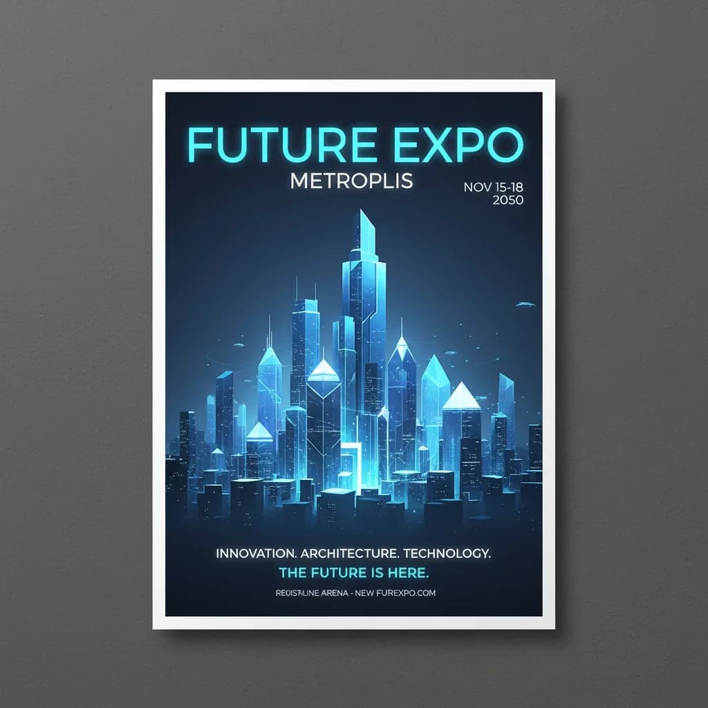 Poster design concept created with AI