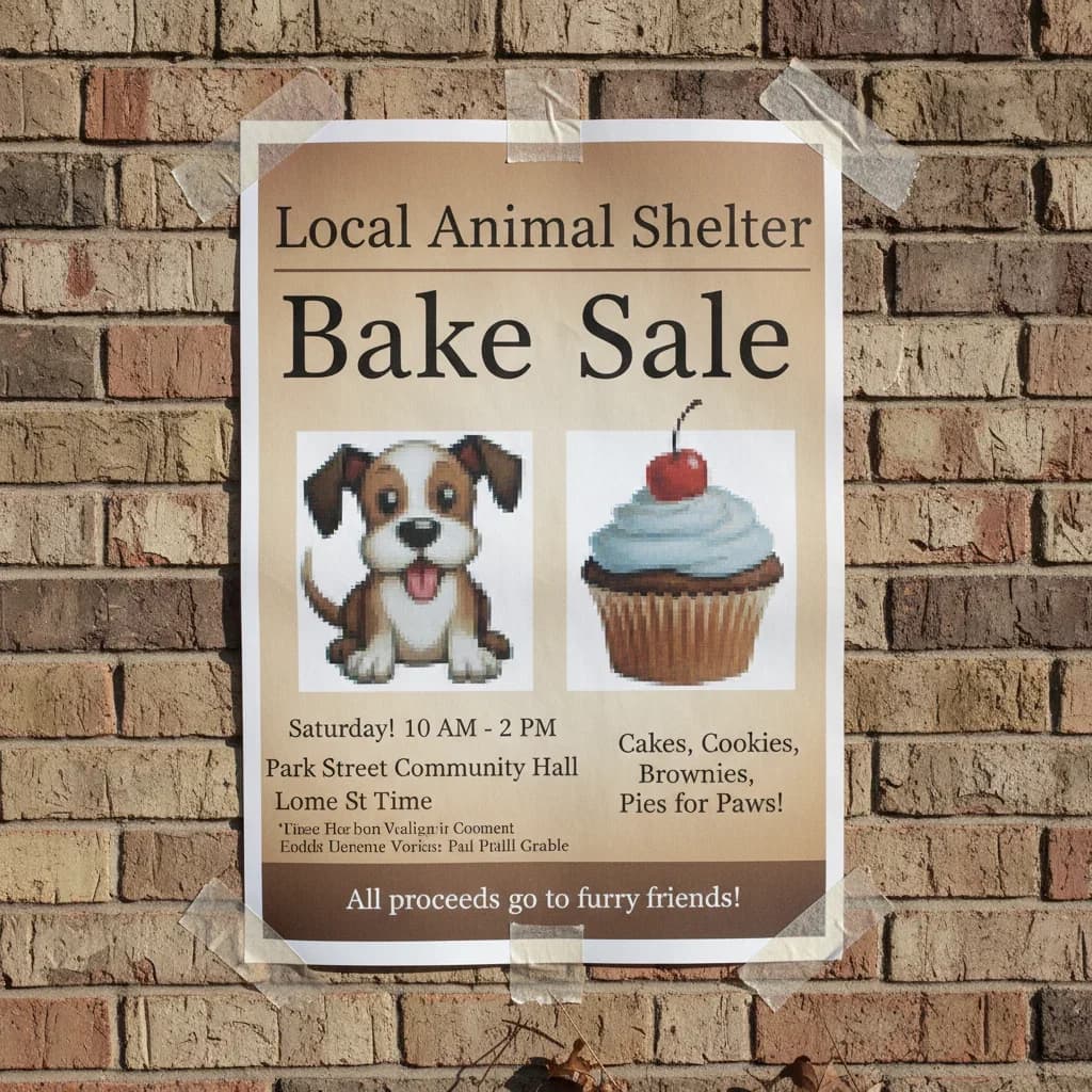 Event poster design generated by AI before