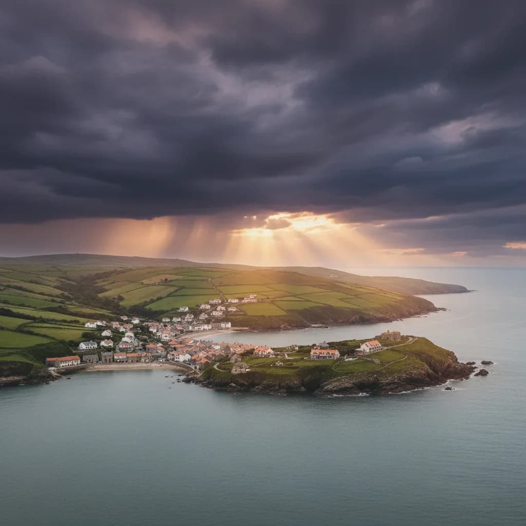 Landscape photo with enhanced sky for travel marketing after